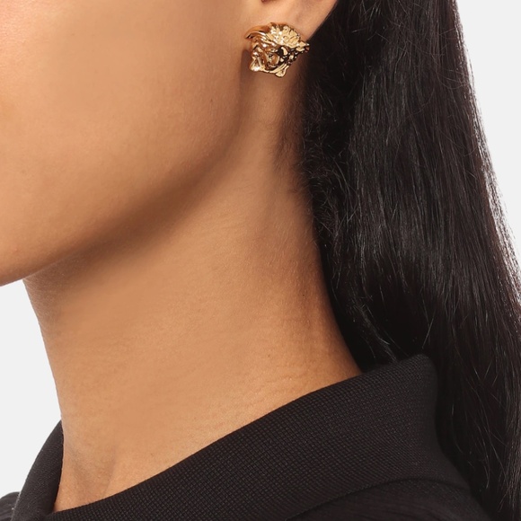 Versace Medusa Gold Stud Earrings (Large size) - Picture 2 of 4